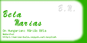 bela marias business card